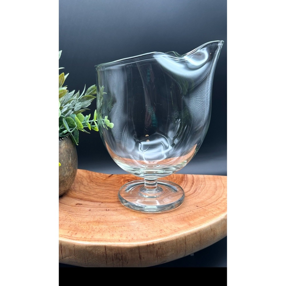 MCM Holmegaard Elsinore Clear Glass Martini Pitcher Scandinavian Pinched Snout